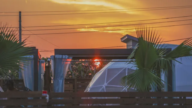 夕焼けに包まれるドームテント🌅✨
オレンジに染まる空と南国ムードのヤシの木が、まるでリゾート気分。サーフィンを楽しんだ一日の終わりに、こんな景色を眺めながらくつろぐのは最高のご褒美です🏄♀️🌴
夜には満天の星空が広がって、グランピングの特別な時間が始まります🌌✨
📸 みんなのサンセットショットもぜひシェアしてね!
詳しくはプロフィールリンクから
#東浪見 #九十九里 #一宮町 #サーフィン #海水浴 #ドームテント #ジオデシックドーム #グランピング #surf #golf #bbq #星空 #SeageToramiCoastside #セルジュトラミコーストサイド